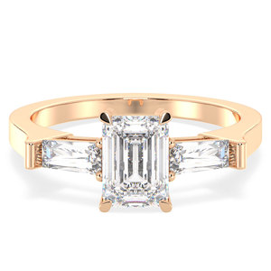 REYES Elegant Design 14K Rose Gold Emerald Cut 1.44Ct Moissanite <b>Ring</b> For Women Custom Wedding Anniversary Gift Fine Jewelry - Product Image 1