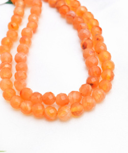 Cuentas facetadas de cornalina natural de África de 6 mm, naturales para la elaboración de joyería fina, cuentas de piedras preciosas - Product Image 2