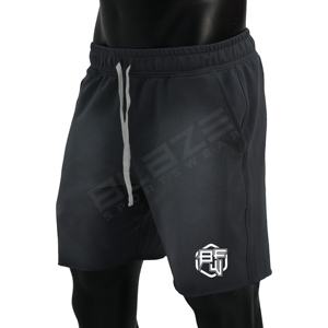 Short de basket-ball imprimé OEM décontracté Baggy Sport Gym délavé à l'acide 100% coton personnalisé grande taille pour hommes - Product Image 5