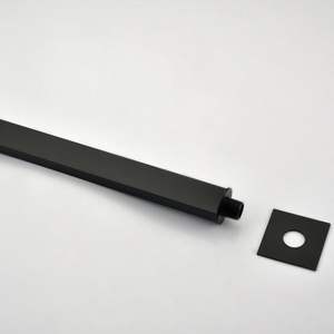 Système de douche complet noir mat de 10 pouces avec douchette à effet pluie carrée et 3 jets latéraux – Accessoires de salle de bain de qualité - Product Image 6