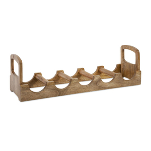 Porte-bouteilles de table en bois massif modulaire moderne, empilable, design nid d'abeille, pour la maison, la cuisine, le bar - Product Image 5