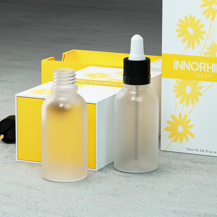 INNORHINO Glass Cosmetic Bottles Dropper Bottles Gift Box Skin Care Packaging Screen Printing Plastic Cosmetic Oil 15g ~ 21g