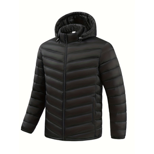 Dernière conception, veste d'hiver pour homme à capuche personnalisée, légère et surdimensionnée, manteau chaud et tendance, vêtements d'extérieur, doudoune - Product Image 1