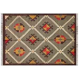 Tapis indien traditionnel tissé à la main en jute et laine, tapis kilim pour salon, chambre et bureau - Product Image 5