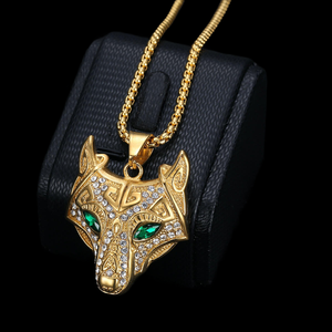 Pendentif Tête de Renard Moissanite Bling-Bling Attrayant, Collier Hip Hop pour Rappers et Amateurs de Culture Musicale - Product Image 2