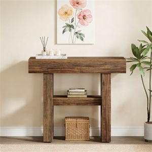 Consolle di Controllo Principale con Spazio di Archiviazione, Utilizzabile Come Tavolino da Divano, Scrivania d'Ingresso o Scrivania Portaoggetti - Product Image 1