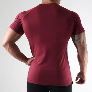 T-shirt de sport pour homme à manches courtes, séchage rapide, 100 % coton, haut d'entraînement athlétique en tissu toile, impression numérique, respirant - Product Image 2