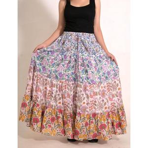 Cotton <b>Patchwork</b> <b>Skirt</b> for Women Handmade Indian Maxi Festival, Travel & Vacation Wear <b>Skirt</b> - Product Image 1