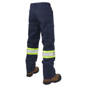 Pantalones de trabajo para hombre de alta visibilidad, reflectantes, para exteriores, con bolsillos tipo cargo, de alta calidad. - Product Image 5