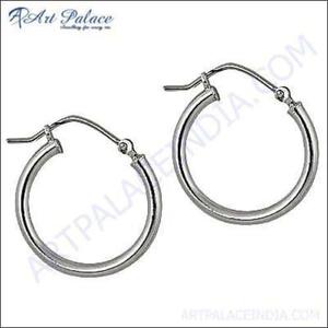 925 <b>Silver</b> <b>Earring</b> <b>Hoop</b> <b>Earring</b> Plain <b>Earring</b> Fancy <b>Silver</b> <b>Earring</b> Simple <b>Silver</b> <b>Earrings</b> - Product Image 1