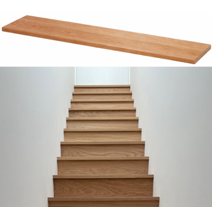 Peldaños de Escalera Tradicionales de Madera de Roble Blanco Sólido, Ecológicos, Lisos, para Escaleras Interiores y Exteriores, Balcón - Product Image 1