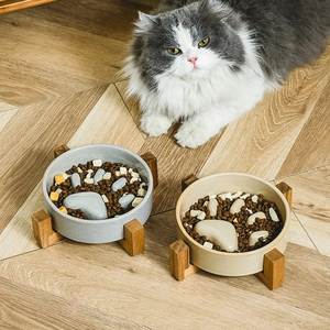 Cuenco de cerámica para agua de mascotas, para perros y gatos, con amplia apertura, base pesada, diseño resistente a derrames, interior liso, fácil limpieza, duradero - Product Image 6