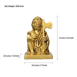 Estatua de Latón Hecha a Mano de Maha Periyava, Ídolo de Kanchi Mahaswami para Decoración del Hogar, Regalo de Puja, 6 cm - Product Image 2