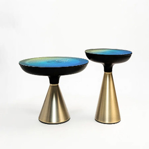 New Design Conical Metal Bases <b>Side</b> <b>Tables</b> Handmade Living Room Furniture <b>Round</b> Top Metal <b>Side</b> <b>Tables</b> - Product Image 1
