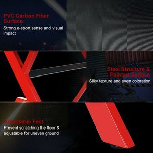 Gaming <b>Desk</b> with Headphone Mouse Pad and Cup Holder Storage Features - Product Image 2