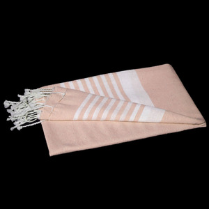 Fournisseur indien de serviettes de plage Fouta en coton 100% OEM, à rayures teintes, avec logo personnalisé, haute absorption d'eau, en vente. - Product Image 1