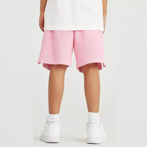 Pantalones Cortos Bermuda de Algodón Rosa para Niños, Cintura Media Elástica, Estilo Casual, Color Sólido, Tejido Transpirable - Product Image 3