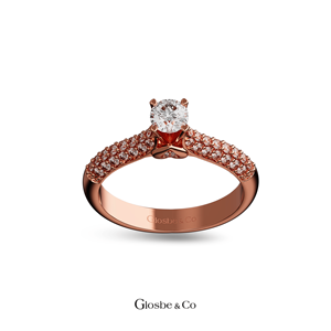 Anillo de Diamantes Naturales con Halo Etéreo en Oro Sólido de 18K (Amarillo/Rosa/Blanco) para Mujer, 4.5mm D/VVS2, Certificado para Uso Diario, OEM ODM - Product Image 4