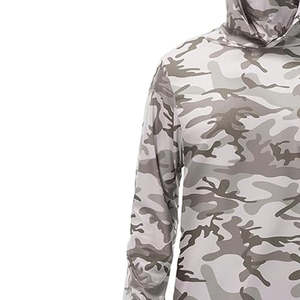 Chemise de pêche sportive respirante en polyester, adaptée aux hommes, t-shirt à manches longues pour la pêche avec capuche - Product Image 3