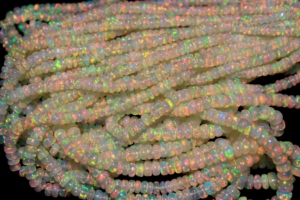 Cuentas Redondas Lisas de Ópalo Etíope Natural de Grado AAA, Multicolor, 3mm-5mm, Agujero de 0.40mm, para Fabricación de Joyas, Efecto de Color/Fuego, Octubre - Product Image 4