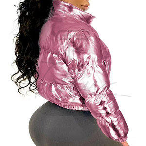 New Fashion Winter Quilted Ladies <b>Padded</b> Puffer Jacket <b>Padded</b> Jacket for Women's Custom Shine Puffer Jacket for Women - Product Image 2