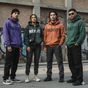 Style streetwear, 500 GSM, molleton lourd 100% coton, strass sur toute la surface, logo imprimé à l'écran, sweat-shirts unisexes à fermeture éclair - Product Image 1