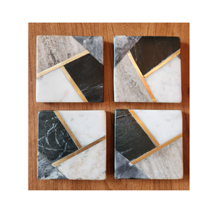 Sous-verres hexagonaux en marbre naturel écologiques pour la cuisine, durables et lavables, design moderne - Product Image 2