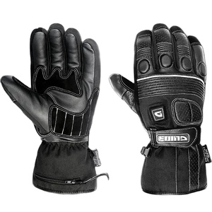 Gants chauffants électriques en cuir rechargeables pour l'hiver avec 3 réglages de température pour la conduite à moto - Product Image 1