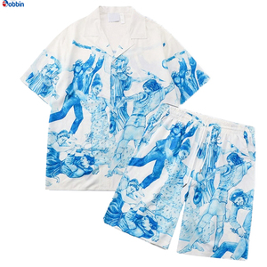 Colección de Verano, Traje de Playa Personalizado para Hombre, Camisa de Manga Corta con Botones, Cómoda y Transpirable, Conjunto de Verano para Hombre - Product Image 5
