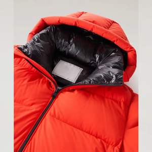 Men's Long Hooded Down Puffer Jacket Solid Color Zipper Closure Windproof Casual Winter <b>Coat</b> Thick Polyester Shell - Product Image 6