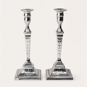 Luxury <b>Silver</b> Plated Taper Candle Holder Set Elegant Metal <b>Candlestick</b> Stand for Wedding Centerpieces Festive Table Decor - Product Image 5