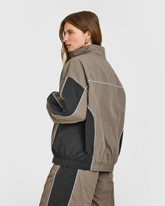 High Quality Custom Logo Oversized <b>Piped</b> Woven Track Jacket & Pant Women's Tracksuits Breathable Sportswear Women Sweat Suits - Product Image 5