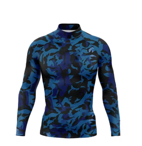 Maillot de bain à manches longues pour homme, séchage rapide, protection UV, protection solaire UPF 50+, haut de gamme pour la natation - Product Image 1