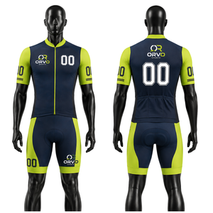 Ensemble maillot et short de cyclisme Orvo Sports unisexe pour adulte, orange et noir, respirant, manches courtes, pour vélo de route, course, équipe personnalisée, OEM - Product Image 4