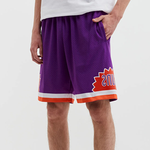 2026 Men's Mid Waist Breathable Eco-Friendly Quick-Drying 5 Inch Inseam Drawstring Basketball Mesh Shorts - Product Image 2