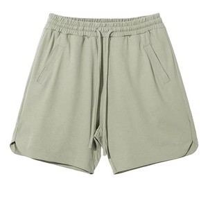 Men's Solid Green Cotton Bermuda <b>Shorts</b> Drawstring Waist Casual Style Breathable Mid Rise Woven Fabric Blend OEM ODM Manufacture - Product Image 5