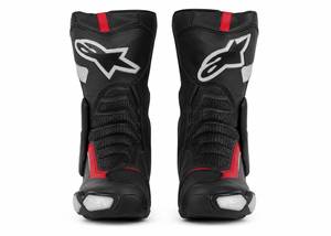 Botas de moto SMX-Plus SMX-6 hasta el tobillo, negras y rojas, parte superior de cuero genuino, forro de malla, suela de goma, cierre de cremallera, transpirables, impermeables, para todo tipo de clima. - Product Image 4