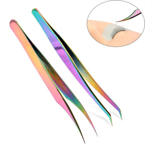 Premium Multi Color Stainless Steel Eyelash Tweezers Set for Extensions High Precision Volume & Isolation <b>Tools</b> - Product Image 1