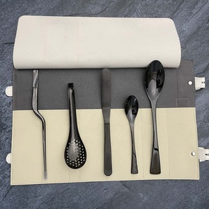 Kit de présentation culinaire 5 pièces en acier inoxydable finition miroir, outils de cuisine antidérapants, compatibles lave-vaisselle - Product Image 3