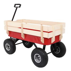 Carrelli e Carriole da Giardino 97x43x78cm in Ferro e Legno a Quattro Ruote - Product Image 4