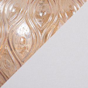 Lampada da Tavolo Contemporanea Gloria 20 Pollici in Vetro Trasparente Champagne con Dettagli Cromati e Paralume in Lino Bianco - Elegante Accento di Lusso - Product Image 4