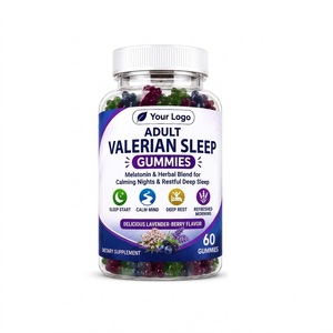 Gomitas Veganas de Valeriana con Sabor Natural a Bayas, Gomitas Masticables a Base de Pectina de Frutas para la Relajación en la Rutina Nocturna - Product Image 1