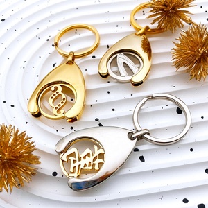 Jeton de chariot à pièces à motif personnalisé avec porte-clés en métal - Product Image 3