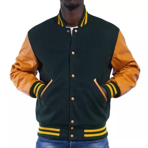 High Street Style Wool Stand Collar Patchwork Varsity <b>Jackets</b> for <b>Men</b> Custom Logo Winter Fashion Factory Prices - Product Image 1
