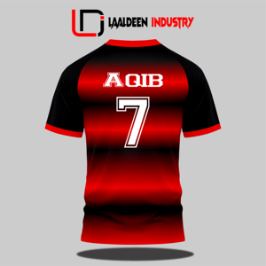 Camiseta de Fútbol para Hombre Laal Deen Industry, Sublimada, Personalizada con Nombre del Equipo y Letras, 100% Poliéster, Cuello Redondo, Manga Corta, Corte Atlético - Product Image 6