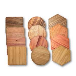 Posavasos de Madera en Blanco de Buena Calidad, Posavasos de Nogal al por Mayor, Posavasos de Madera Cuadrados y Redondos Personalizables de Alta Calidad - Product Image 6