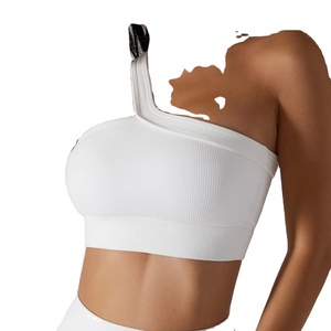 Soutien-gorge de sport rembourré amovible réversible pour femmes Soutiens-gorge de fitness push-up sans couture respirants pour la course à pied Style simple - Product Image 5