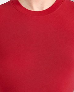 Nueva Llegada, Camiseta Casual de Jersey Sólido Roja de Manga Corta para Mujer, con Logotipo Personalizado al por Mayor, Corte Ajustado, Transpirable, para Primavera/Verano - Product Image 6