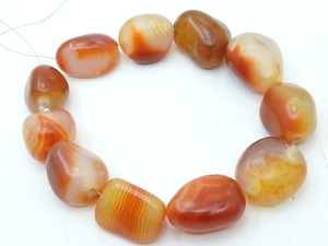 Orange Chalcedony Tumble Nugget-Smooth Matte Polished-Third Party Certified-For Making Jewelry-10Inches 15To25MM Long <b>Stone</b> - Product Image 4