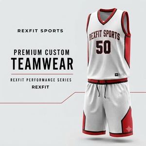 Ensemble d'uniformes de basketball sans manches personnalisés Rexfit avec logo sportif pour adultes, anti-transpiration, pour hommes et femmes - Product Image 1